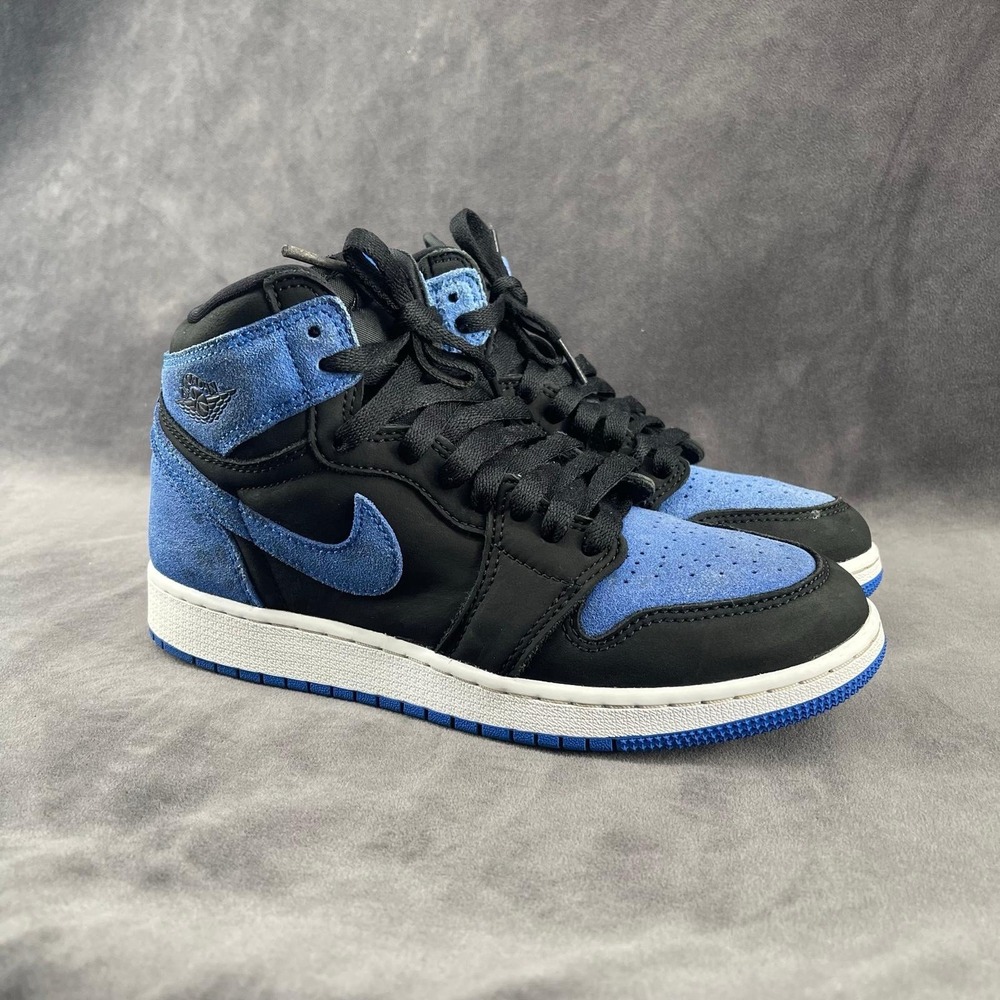 Nike Air Jordan 1 Retro High OG GS Royal Reimagined Black Royal Blue 5.5Y